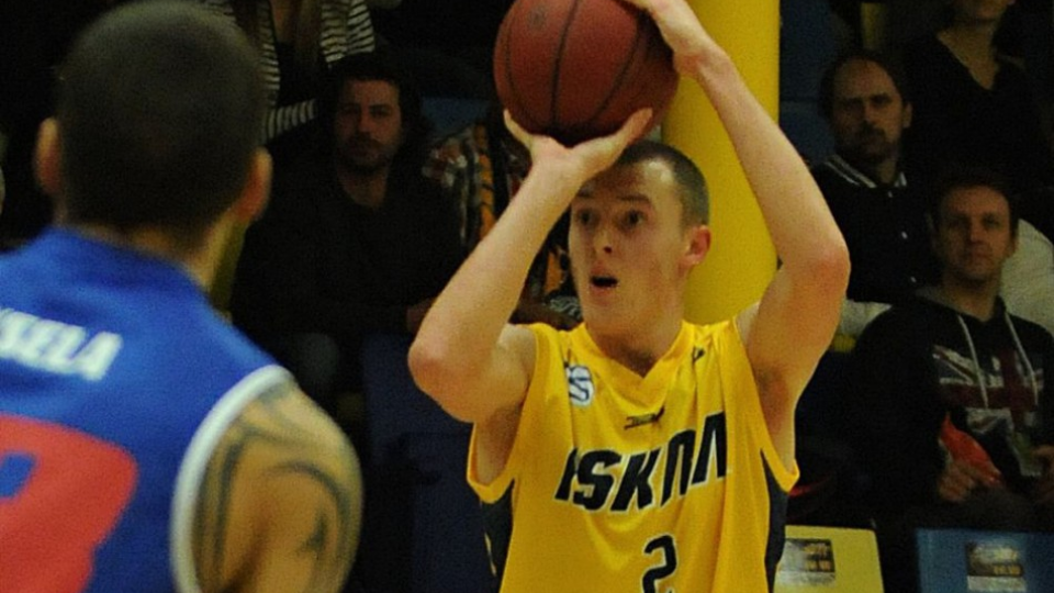 Na ilustračnej fotografii Slovenský basketbalový reprezentant Martin Bachan v drese Svitu.