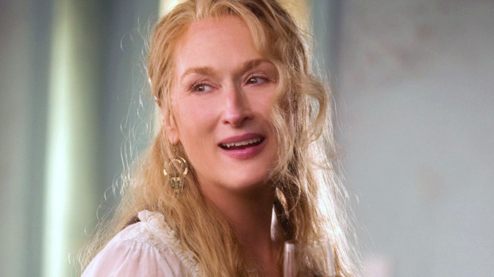 Meryl Streep vo filme Mammia Mia (2008).