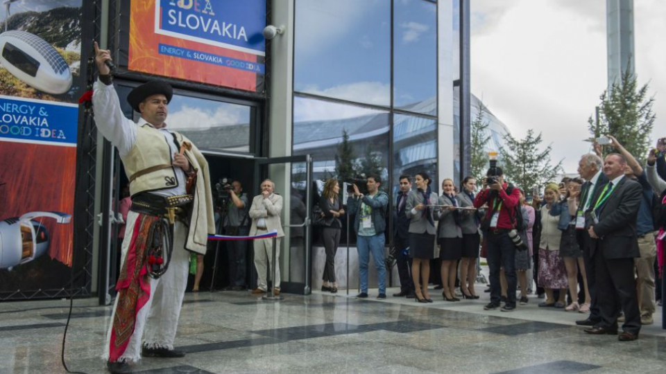 Na archívnej fotografii je otvorenie slovenskej expozície na svetovej výstave Expo 2017 v kazašskej Astane 10. júna 2017.