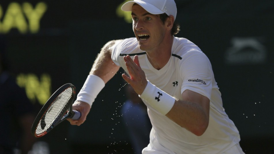 Britský tenista Andy Murray počas turnaja Wimbledon, 5. júla 2017.