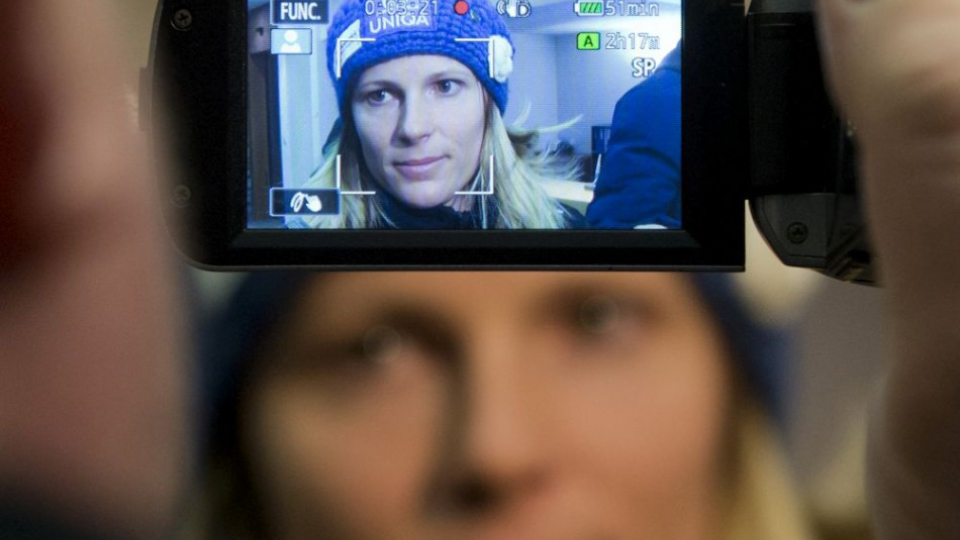 Na snímke slovenská lyžiarka Veronika Velez-Zuzulová.