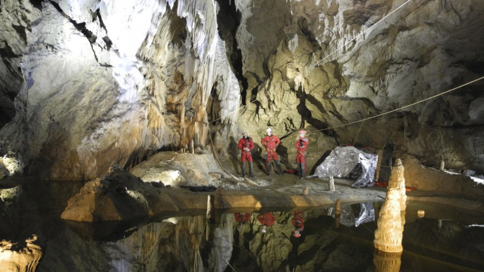 Na snímke základný tábor pri ukážke jaskynnej záchrany v Belianskej jaskyni počas Dňa Horskej záchrannej služby (HZS), ktorý sa konal pri príležitosti 15. výročia vzniku HZS 14. októbra 2017. 