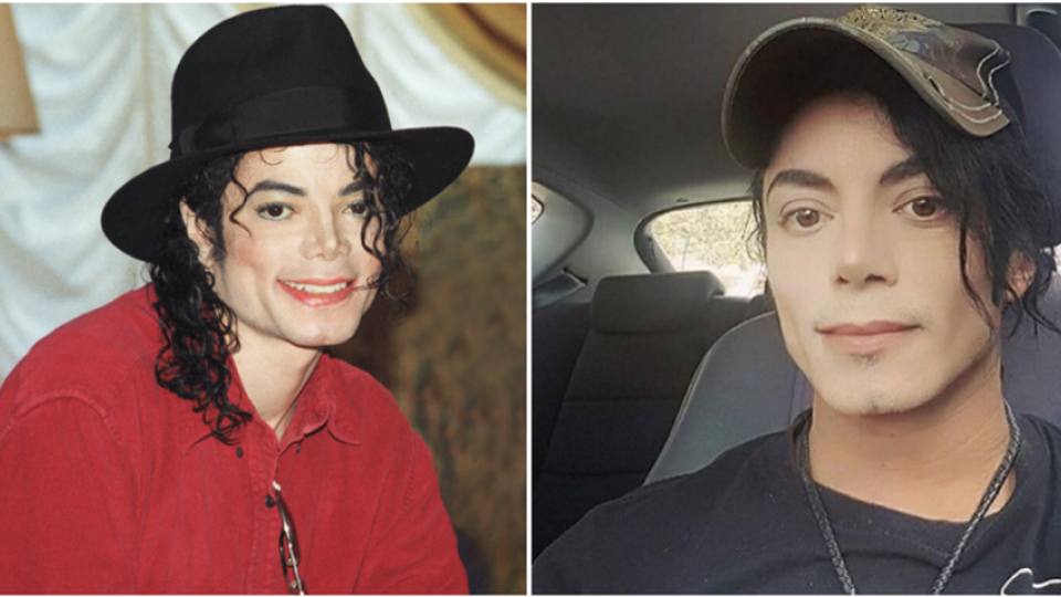 Michael Jackson (vľavo) a jeho dvojník Sergio Cortés.