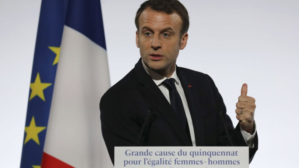 Na snímke francúzsky prezident Emmanuel Macron
