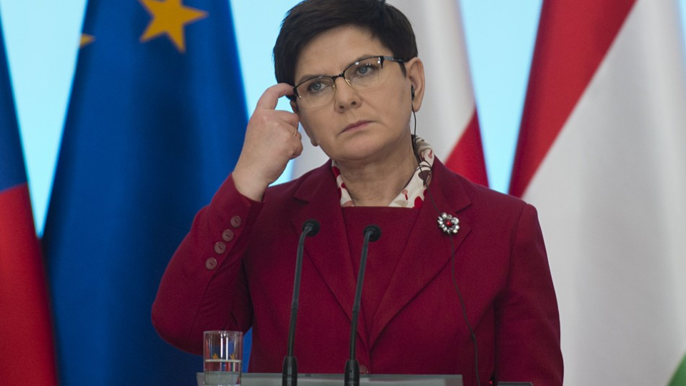 Na snímke poľská premiérka Beata Szydlová.