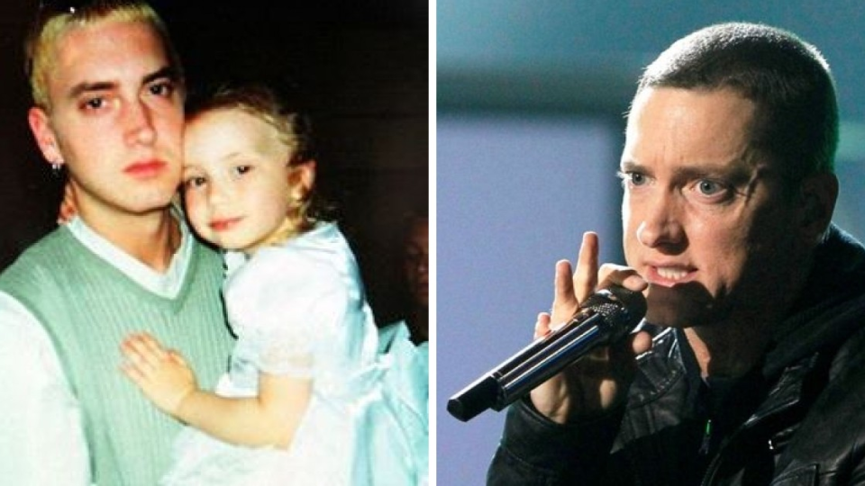 Na kombosnímke Eminem s dcérou Hailie.