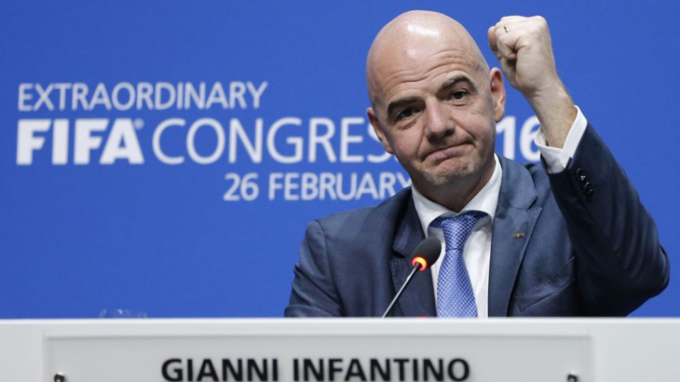 Prezident Medzinárodnej futbalovej federácie (FIFA)  Gianni Infantino.