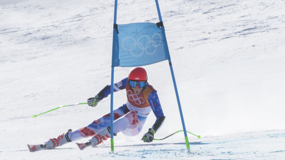 Na snímke slovenská lyžiarka Petra Vlhová v super-G v Alpskom centre Čongson na ZOH 2018 v juhokórejskom Pjongčangu 17. februára 2018. 