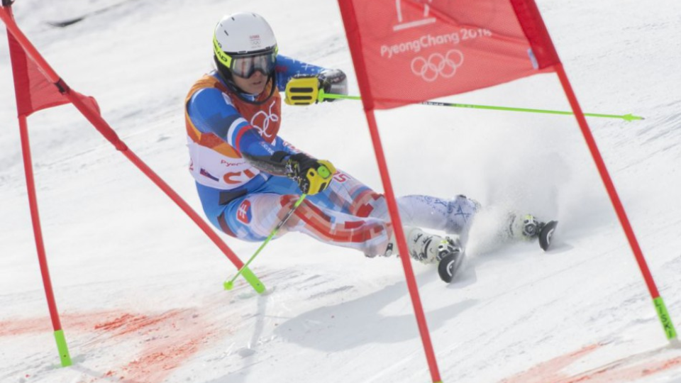 Na snímke Veronika Velez-Zuzulová počas osemfinále paralelného slalomu v tímovej súťaži alpských lyžiarov proti Nemecku na XXIII. zimných olympijských hrách v juhokórejskom Pjongčangu 24. februára 2018. 