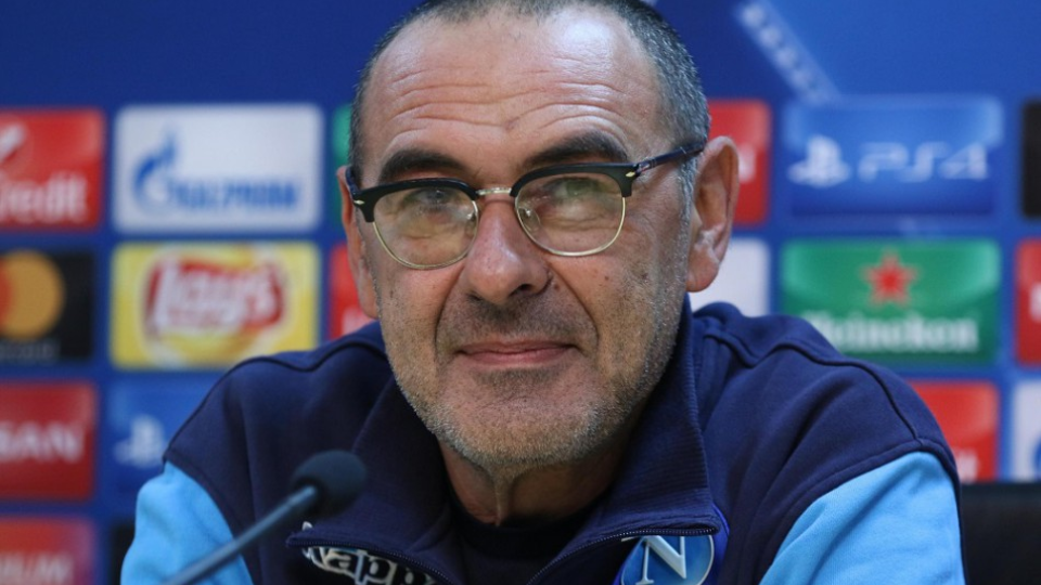 Na snímke tréner futbalistov SSC Neapol Maurizio Sarri.