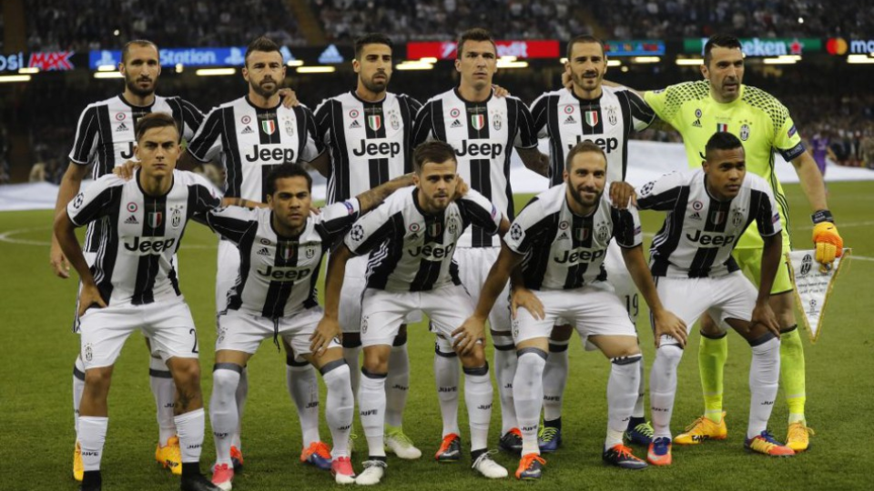Na snímke hráči Juventusu 