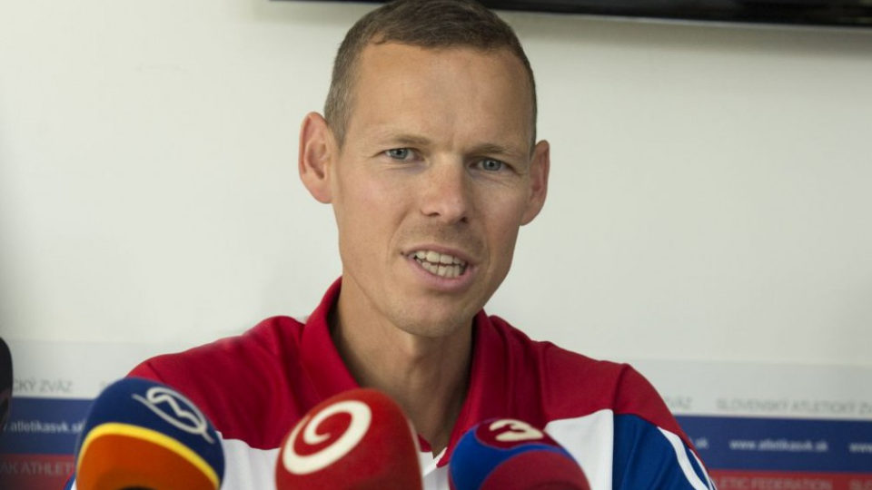 Na snímke chodec Matej Tóth počas tlačovej konferencie pred odchodom na ME v atletike 4. augusta 2018 v Bratislave.