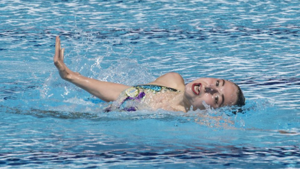 Na snímke slovenská reprezentantka v synchronizovanom plávaní Nada Daabousová.