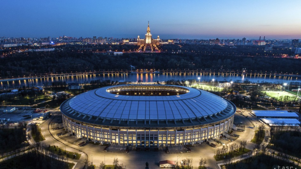 Na snímke letecký pohľad na futbalový štadión Lužniki v ruskej metropole Moskva.
