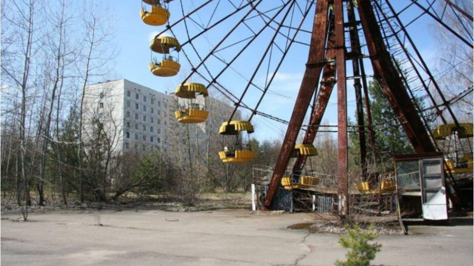 Na snímke lunapark v opustenom meste Pripjať, ktoré leží v blízkosti atómovej elektrárne.