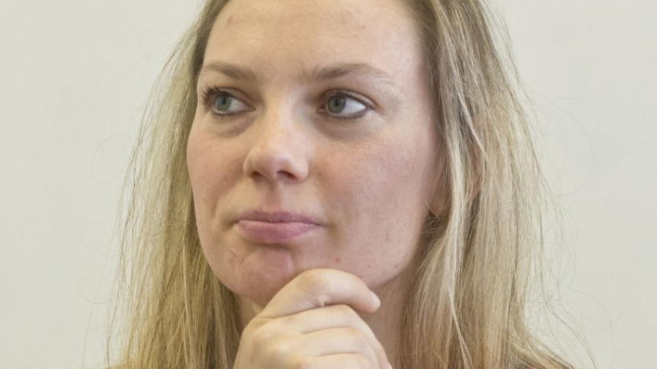 Na snímke slovenská reprezentantka v pretláčaní rukou Lucia Debnárová.