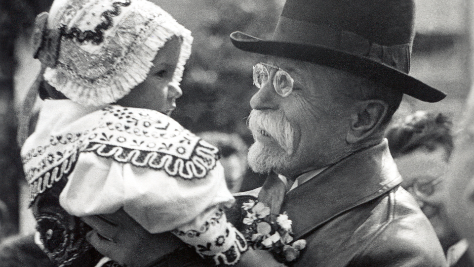 Na snímke prvý československý prezident Tomáš G. Masaryk