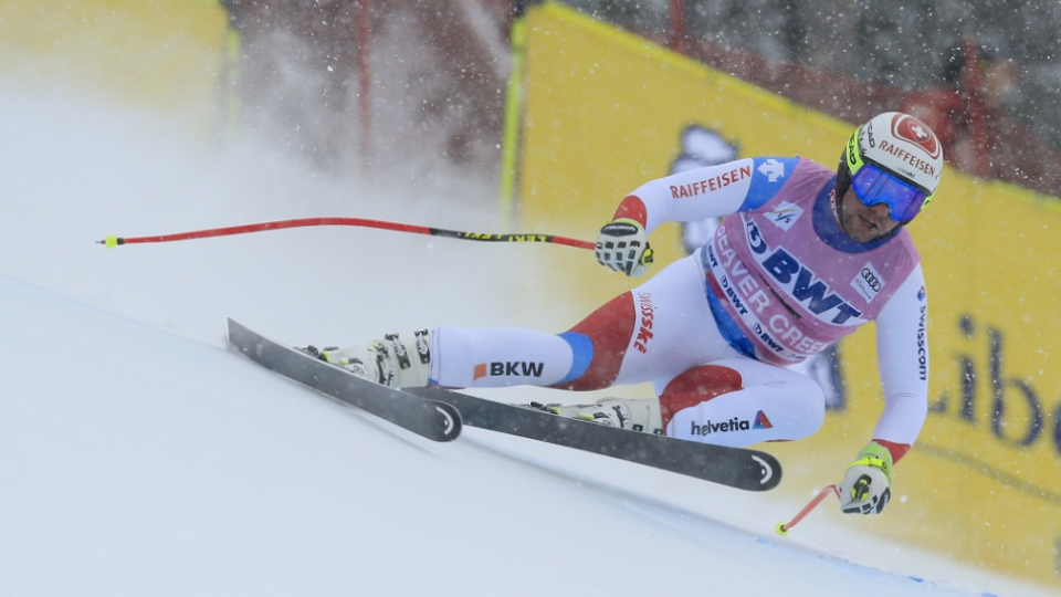 Švajčiarsky lyžiar Beat Feuz  počas zjazdu Svetového pohára v americkom Beaver Creeku, 30. novembra 2018.