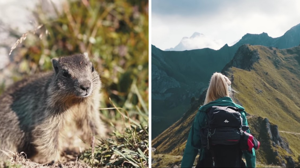 Záber z videa Dolomites, ktoré nakrútili Martin a Mima z projektu Hike the World.