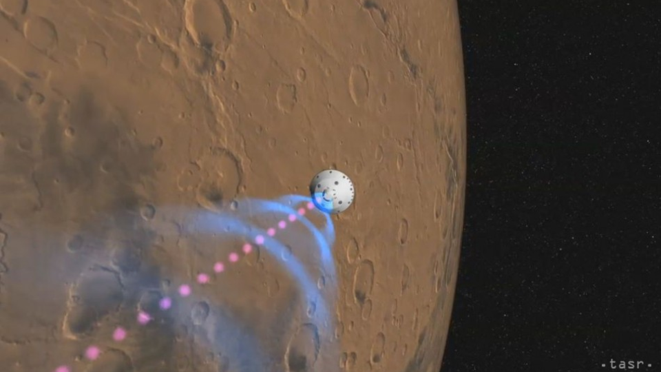 Na umeleckom vyobrazení sonda letí na Mars.