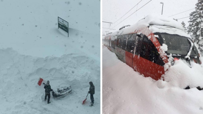V Rakúsku napadli 4 metre snehu. Strácajú sa autá, ploty aj lanovka