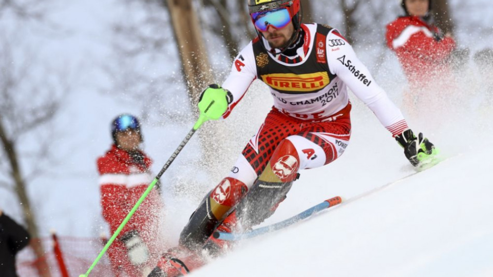 Rakúsky lyžiar Marcel Hirscher v prvom kole slalomu mužov na majstrovstvách sveta v alpskom lyžovaní vo švédskom Are 17. februára 2019.