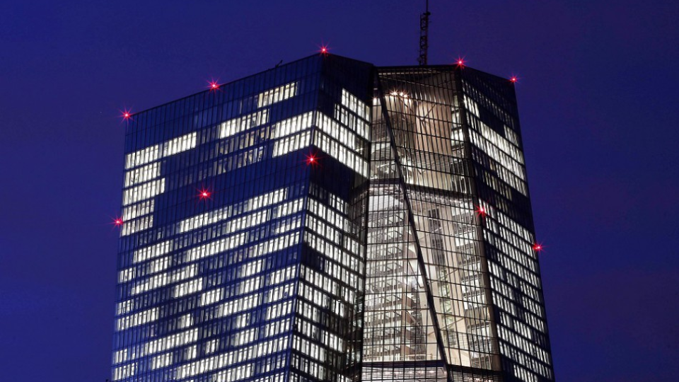 Budova Európskej centrálnej banky v nemeckom Frankfurte.