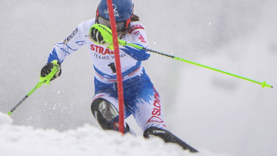 Na snímke slovenská lyžiarka Petra Vlhová počas 1. kola slalomu žien na Svetovom pohári v alpskom lyžovaní 9. marca 2019 v Špindlerovom Mlyne.