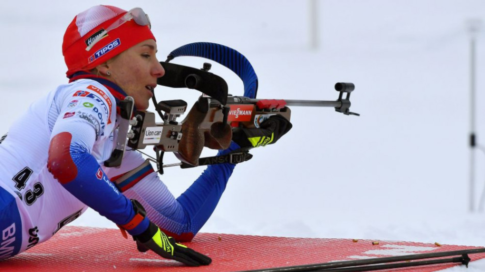 Na snímke slovenská biatlonistka Anastasia Kuzminová. 