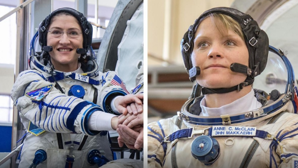 Koláž DN - zľava astronautky Christina Kochová a Anne McClainová.