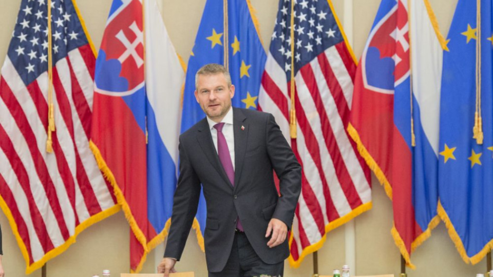 Na snímke slovenský premiér Peter Pellegrini počas stretnutia so zástupcami amerických spoločností  v rámci návštevy Spojených štátov amerických 2. mája 2019 vo Washingtone.