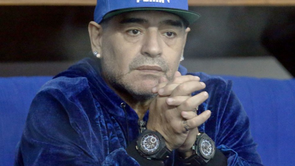 Na archívnej snímke Diego Maradona.