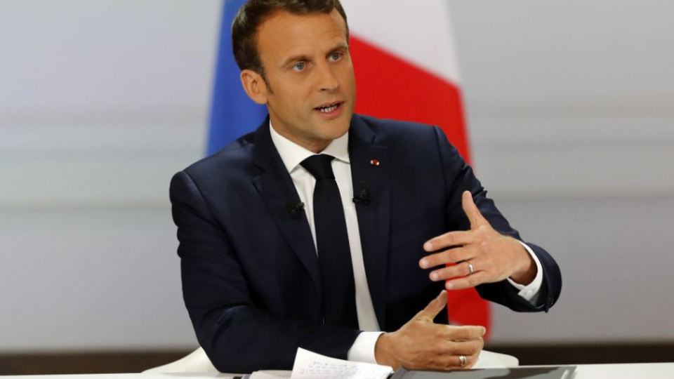 Na snímke francúzsky prezident Emmanuel Macron. 