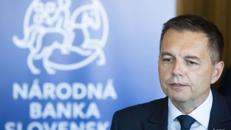 Na snímke Peter Kažimír počas svojho uvedenia do úradu guvernéra Národnej banky Slovenska (NBS) v Bratislave 3. júna 2019.