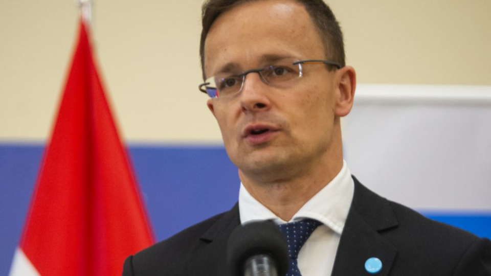 Na snímke minister zahraničných vecí Maďarskej republiky Péter Szijjártó.