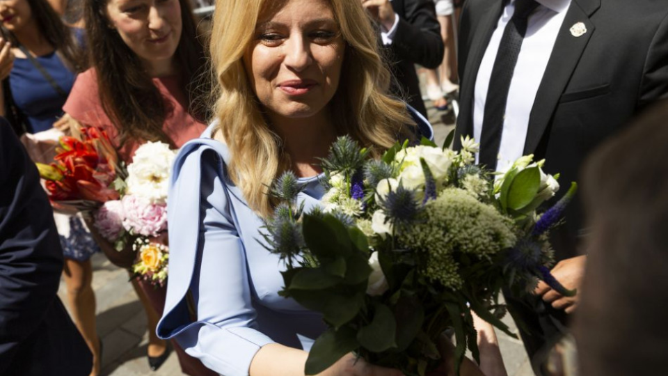Na snímke prezidentka SR Zuzana Čaputová v bratislavských uliciach 15. júna 2019 v Bratislave.