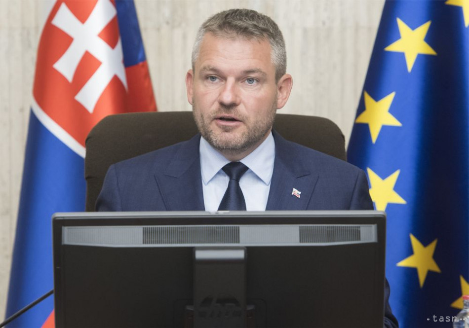 Na snímke predseda vlády SR Peter Pellegrini počas 161. schôdze vlády SR 19. júna 2019 v Bratislave.