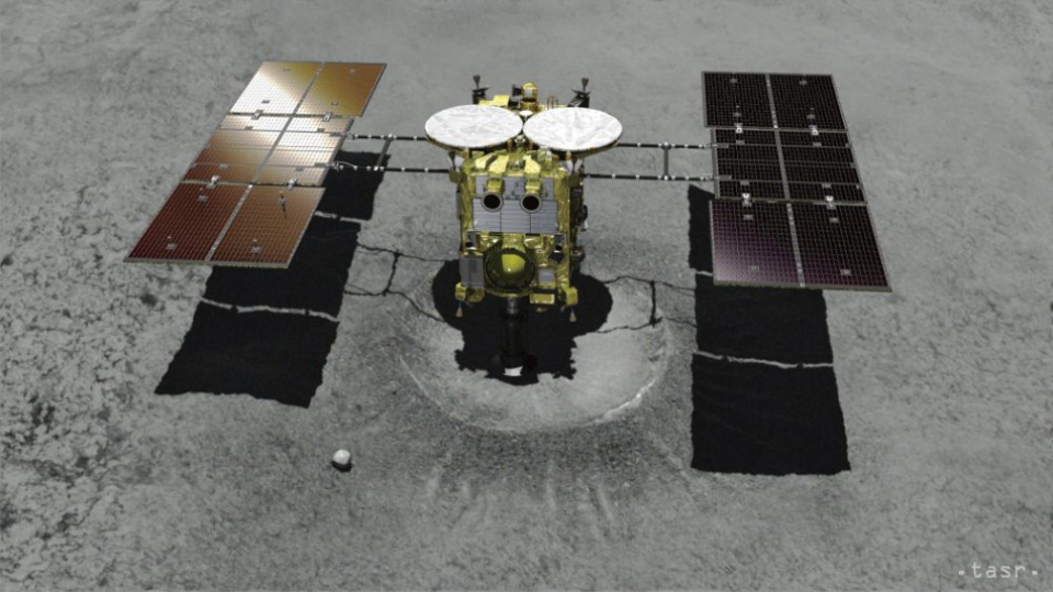 Na počítačovej snímke japonská sonda Hajabusa 2.