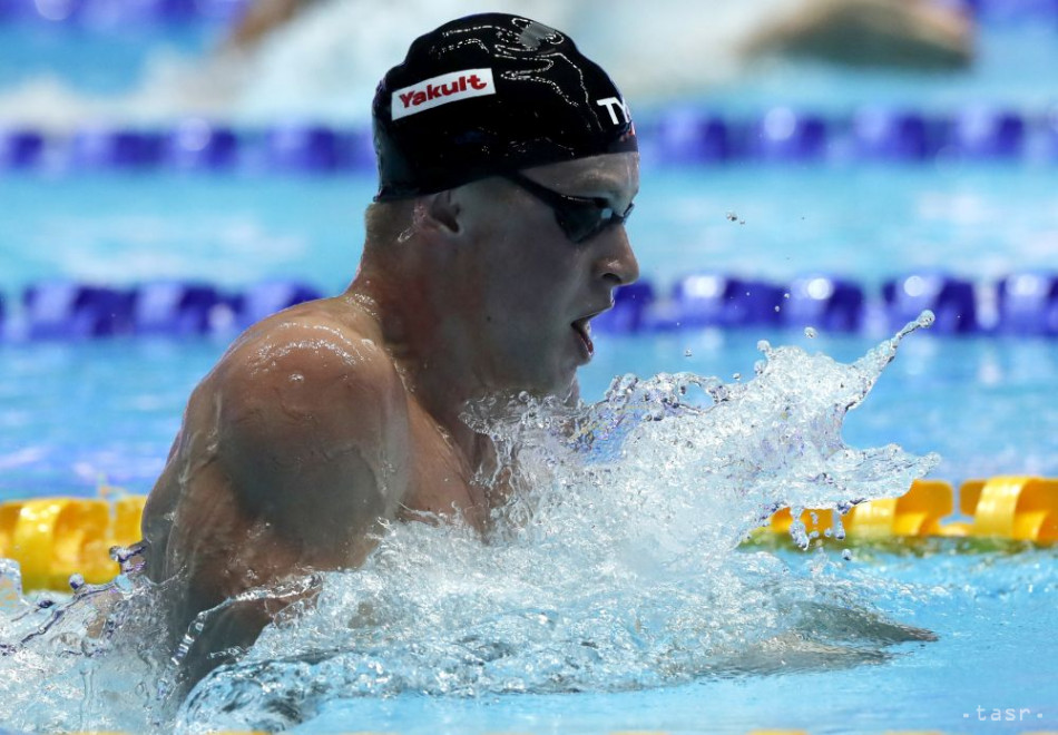 Britský plavec Adam Peaty v semifinále 100 m prsia na majstrovstvách sveta v plávaní v kórejskom Gwandžu 21. júla 2019. 