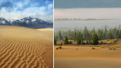 Najprekvapivejšia púšť na svete. Ruská Sibír ukrýva medzi zasneženými horami piesočnatú oblasť