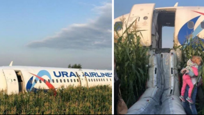 Pilot z ruského lietadla pristál na poli a zachránil tak 233 ľudí