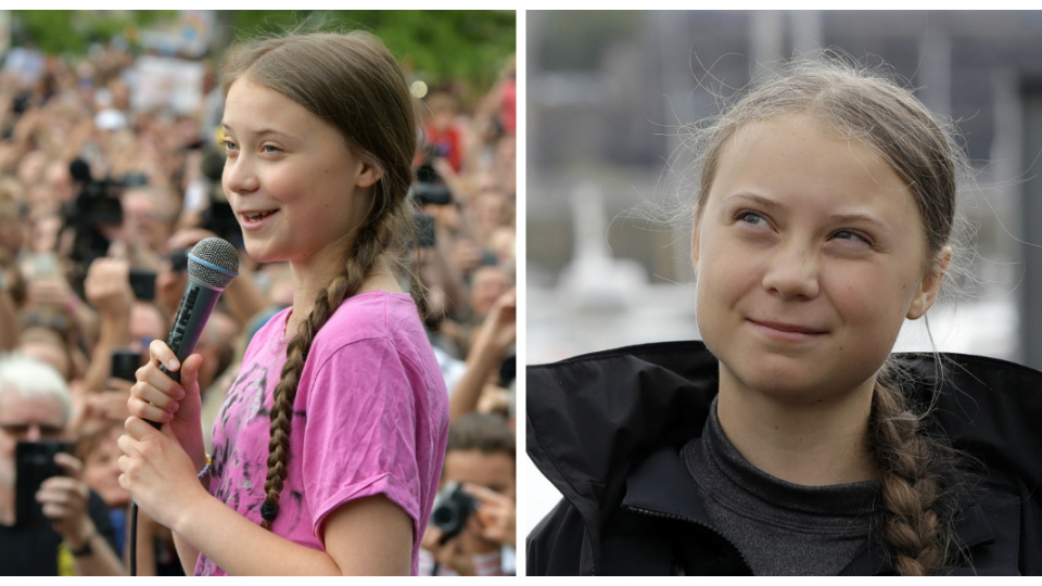 Na snímke mladá enviromentálna aktivistka Greta Thunbergová.