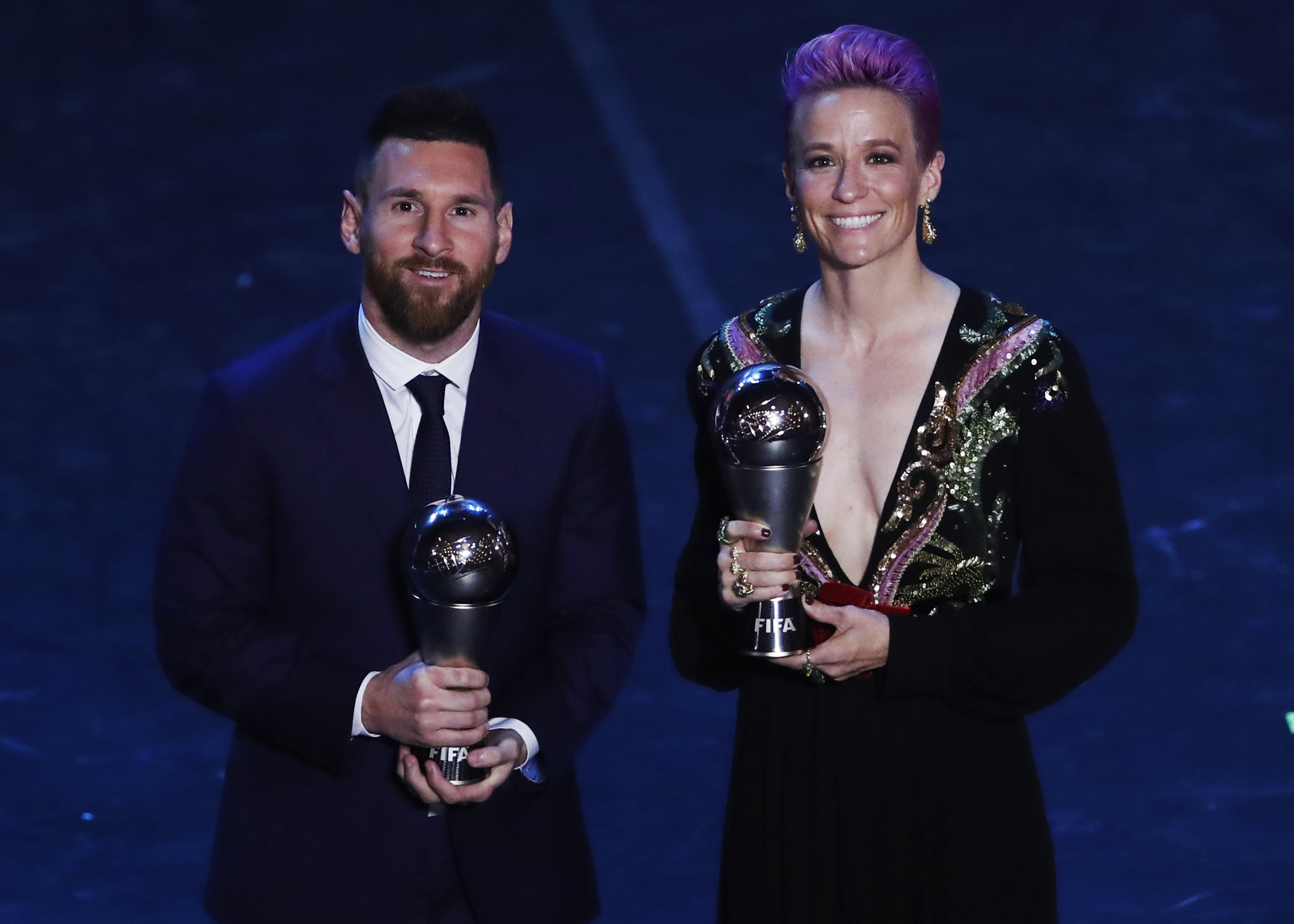 Lionel Messi a Megan Rapinoe