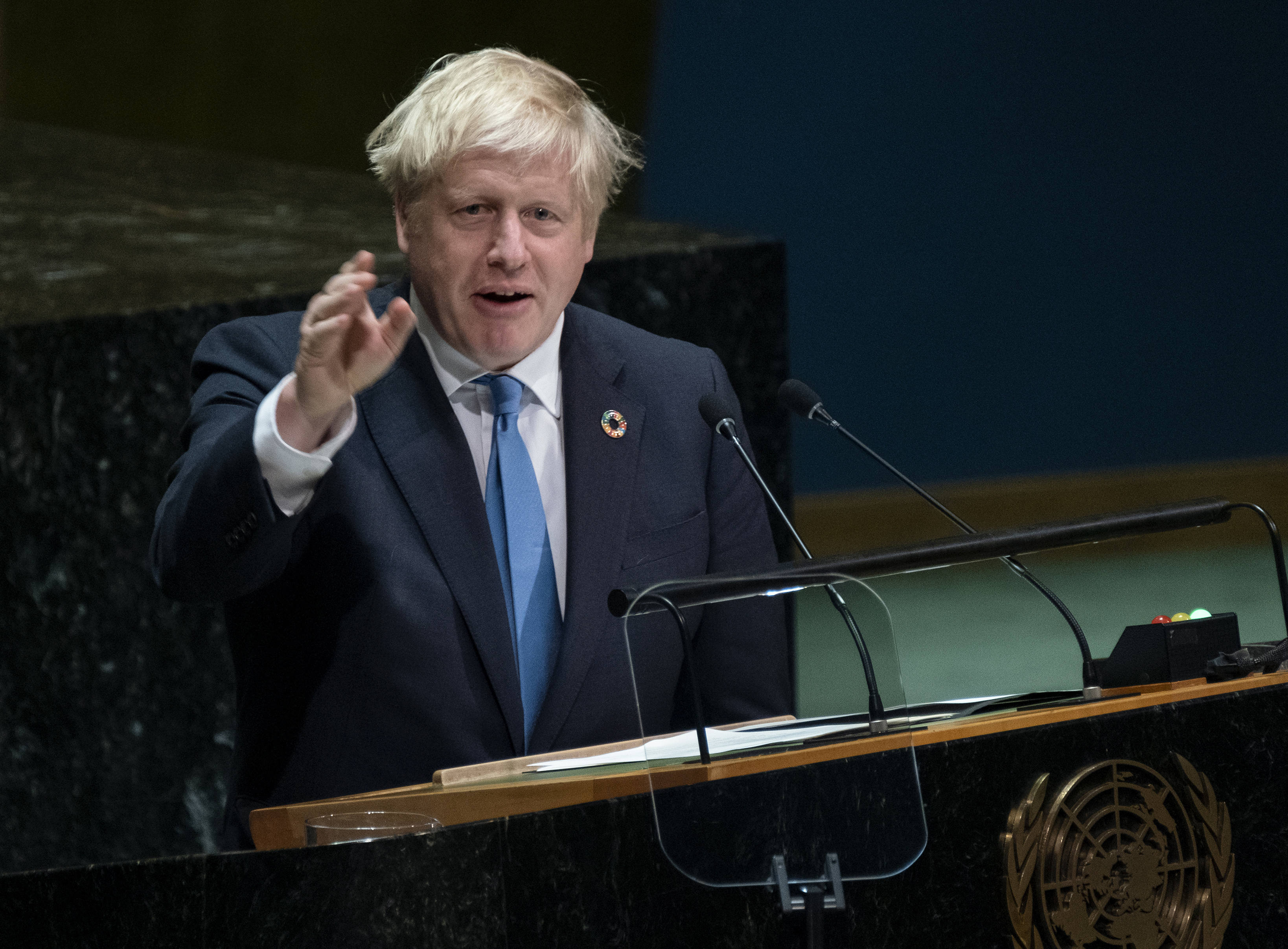 Na snímke britský premiér Boris Johnson.