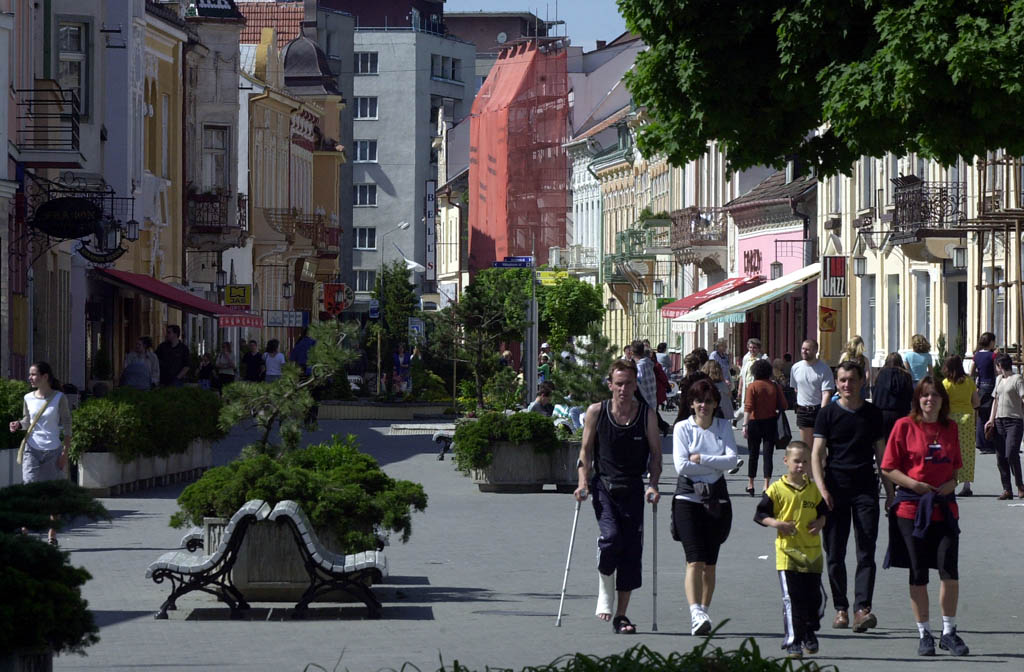 Pešia zóna v centre Piešťan