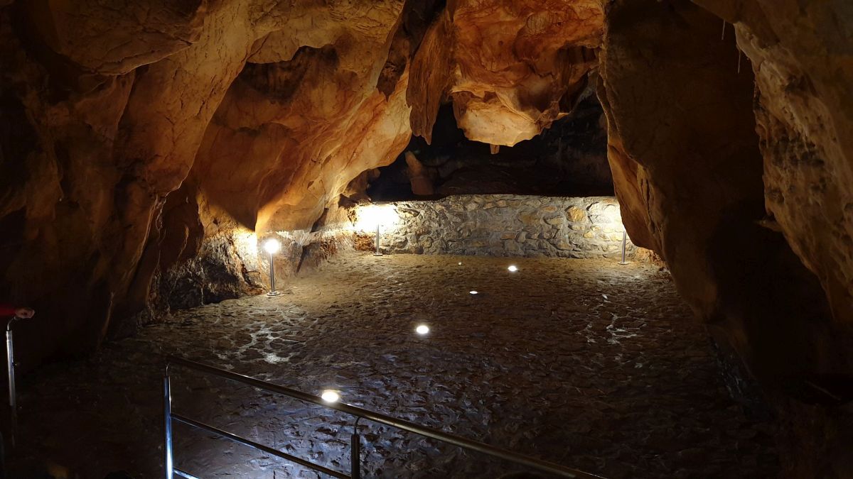 Na snímke priestranstvo v bočnej časti jaskyne Domica pri Kečove