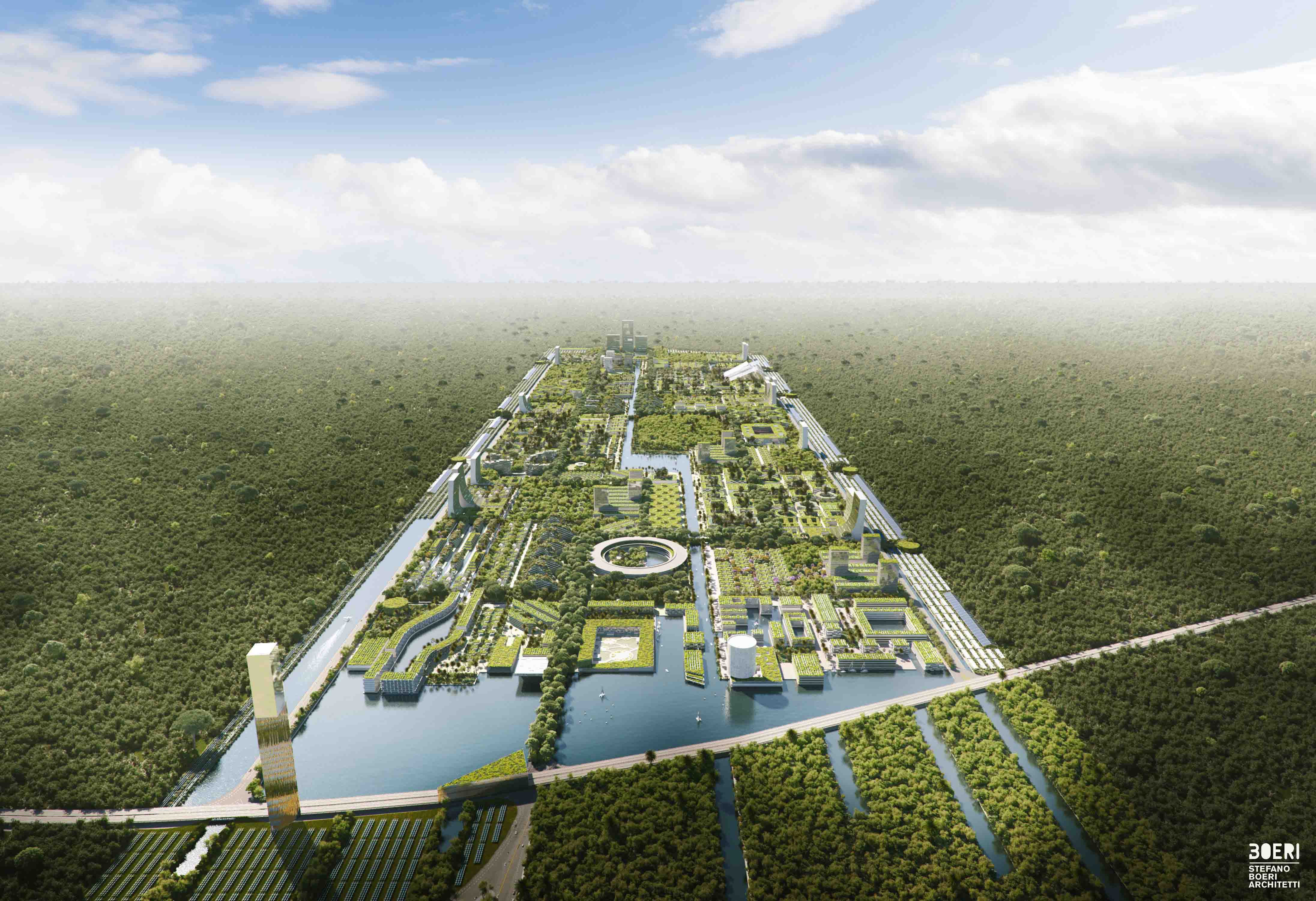Vizuál prvého ekologického mesta na svete 