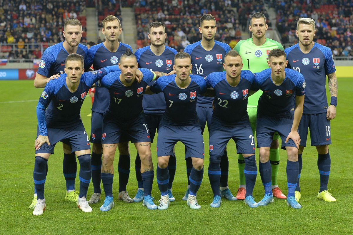 Slovenský futbaloví reprezentanti pred zápasom 10. kola skupiny E kvalifikácie EURO 2020 Slovensko - Azerbajdžan