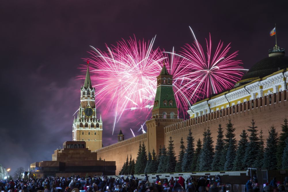 Privítanie nového roka v Moskve