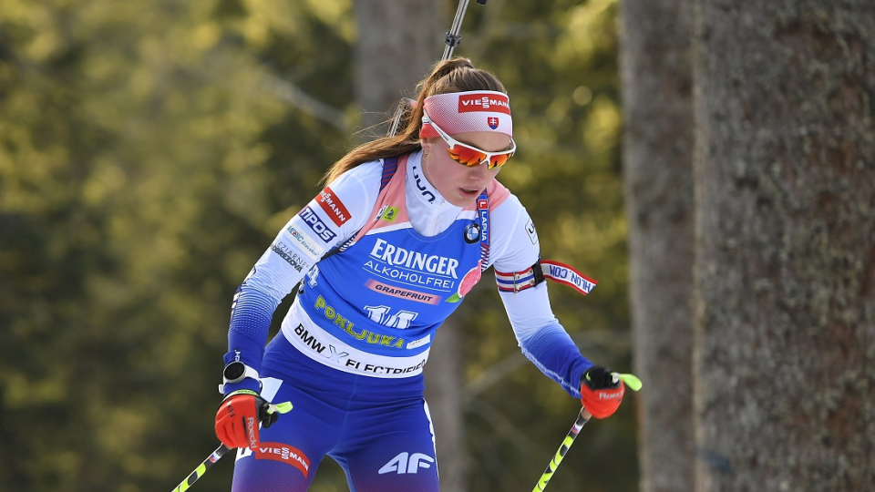 Na snímke slovenská biatlonistka Ivona Fialková počas vytrvalostných pretekov žien na 15 km v rámci 6. kola Svetového pohára v slovinskej Pokljuke, 24. januára 2020.